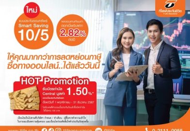 ที ไลฟ์ ประกันชีวิต ส่ง “Smart Saving 10/5” ชิงตลาดประกันชีวิตช่วง TAX Season 2024 ชูผลตอบแทน 2.82% ต่อปี